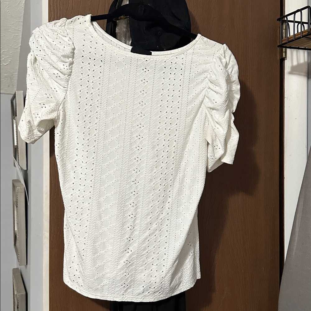 W5 Ivory Eyelet Blouse